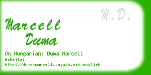 marcell duma business card